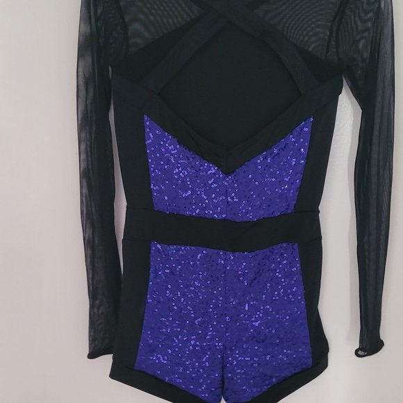 Long sleeve Sequin biketard - Picture 3 of 3